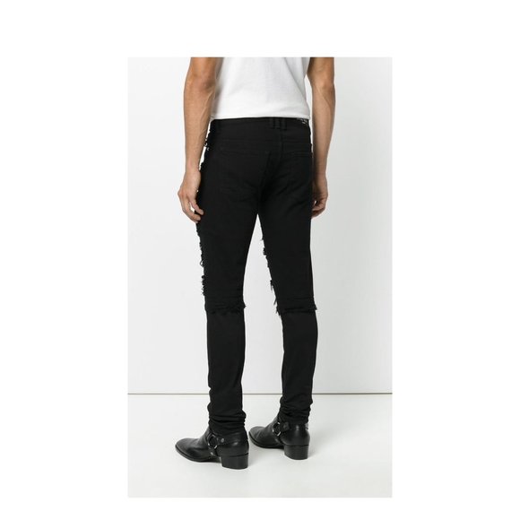 Balmain Distressed Biker Jeans - Picture 4 of 6